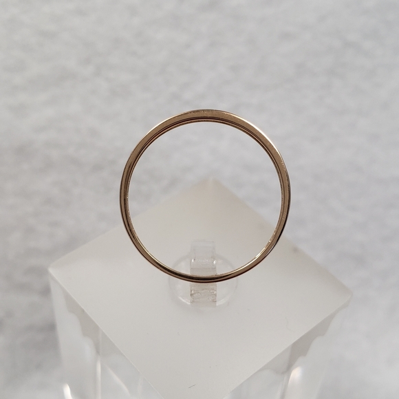 Delicate 14k Rose Gold & Diamonds Band - Picture 6 of 8